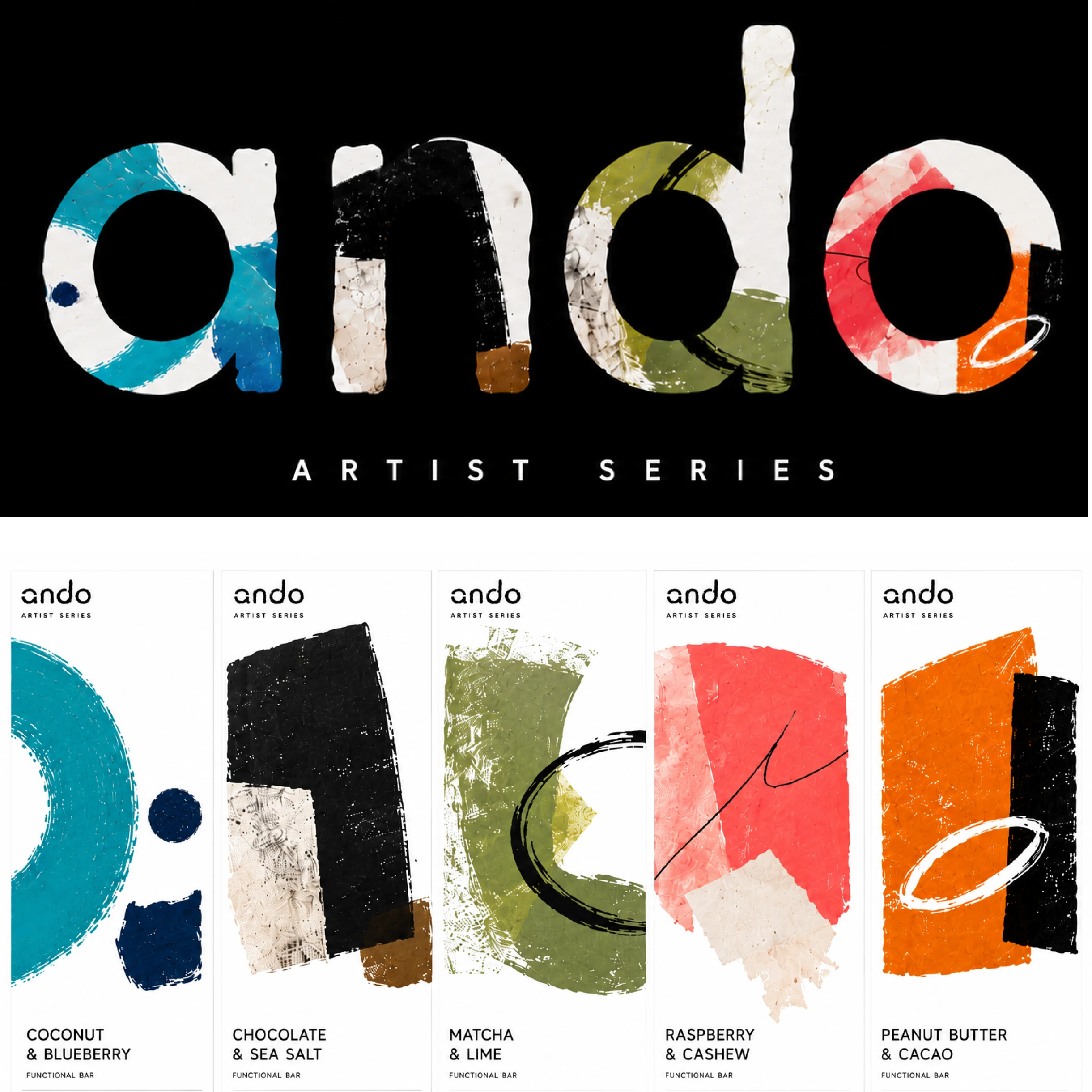 ANDO Artist Series: логотип и линейка вкусов